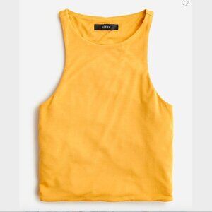 J. Crew Warm Marigold FormKnit High-Neck Cropped Cutaway Tank - Size XS